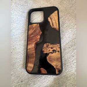 Carved iPhone 13 Pro Max Wood + Resin Case